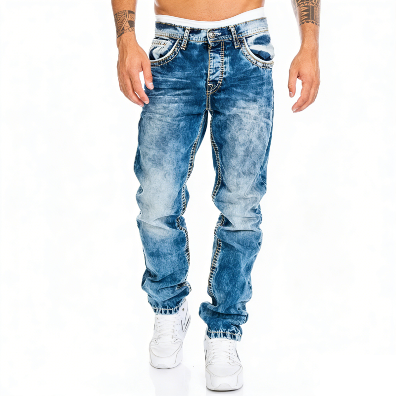 Vaqueros rectos creativos para hombre, estilo minimalista, ideales para el verano, estilo urbano