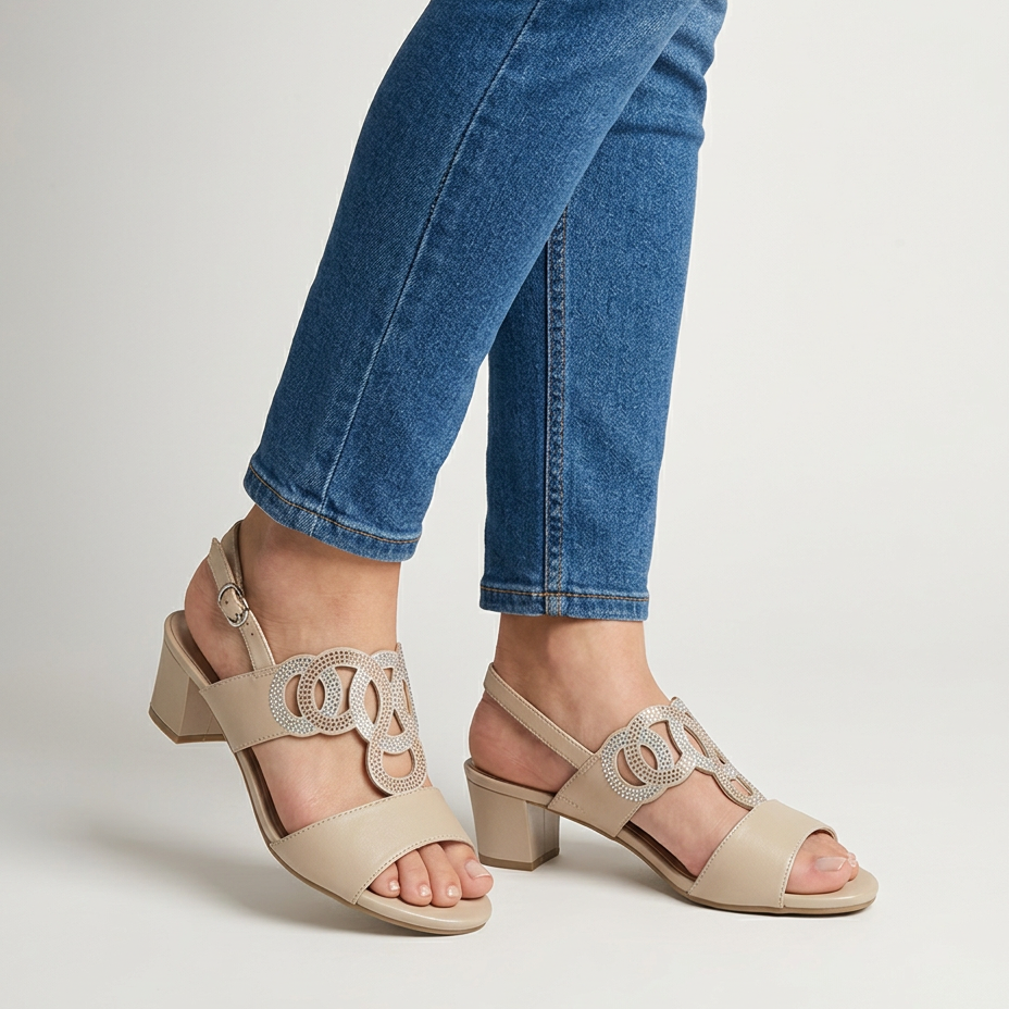 Gea | Sandalia cómoda de tacón para mujer