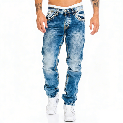 Vaqueros rectos creativos para hombre, estilo minimalista, ideales para el verano, estilo urbano