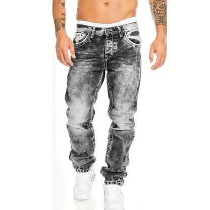 Vaqueros rectos creativos para hombre, estilo minimalista, ideales para el verano, estilo urbano