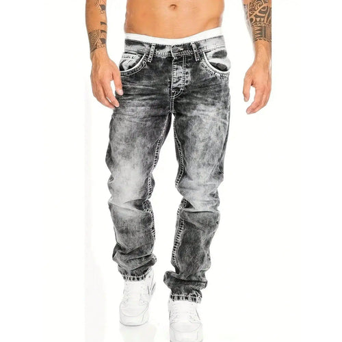 Vaqueros rectos creativos para hombre, estilo minimalista, ideales para el verano, estilo urbano