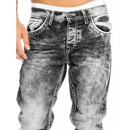 Vaqueros rectos creativos para hombre, estilo minimalista, ideales para el verano, estilo urbano
