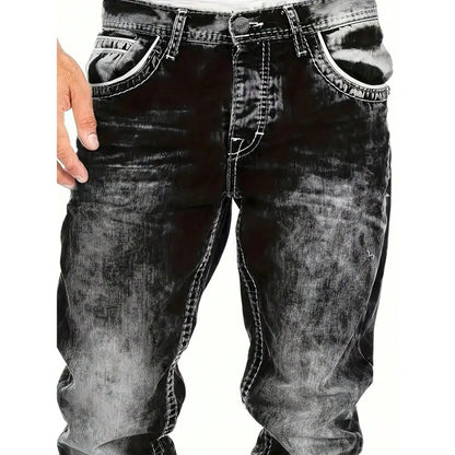 Vaqueros rectos creativos para hombre, estilo minimalista, ideales para el verano, estilo urbano