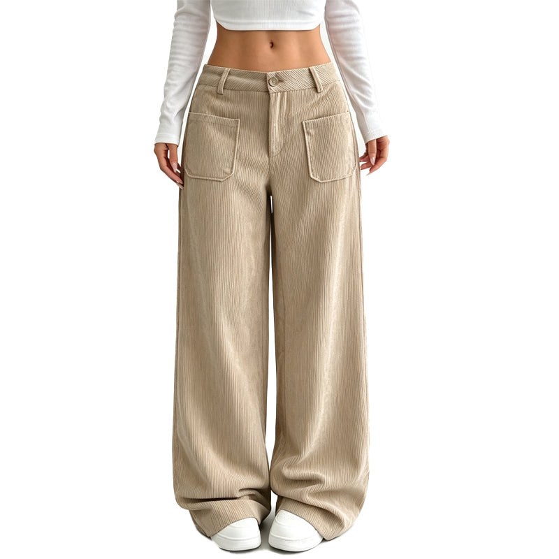 Pantalón ancho descontracturado corte relajado para mujer