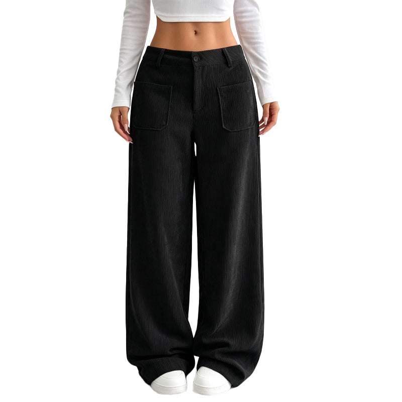 Pantalón ancho descontracturado corte relajado para mujer