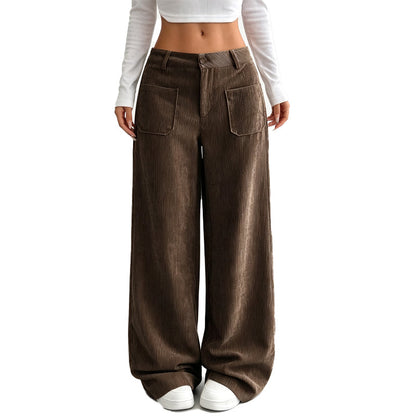 Pantalón ancho descontracturado corte relajado para mujer