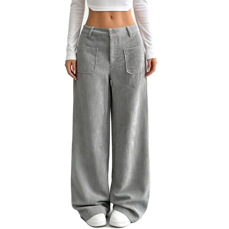 Pantalón ancho descontracturado corte relajado para mujer