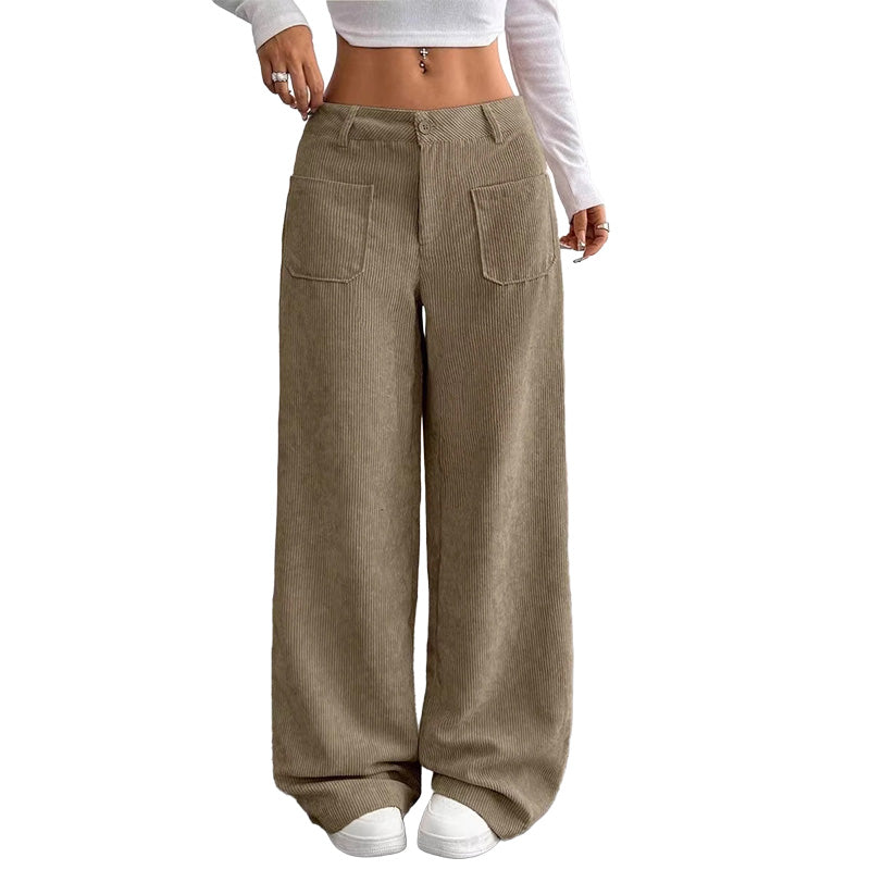 Pantalón ancho descontracturado corte relajado para mujer