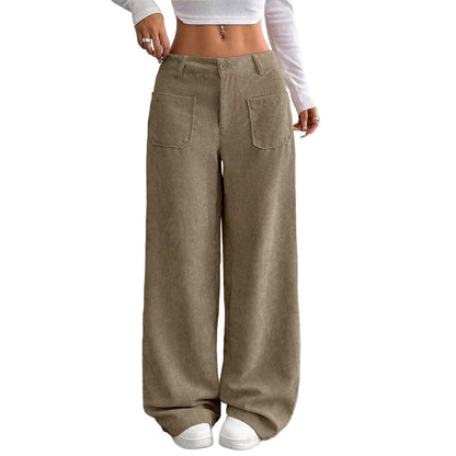 Pantalón ancho descontracturado corte relajado para mujer